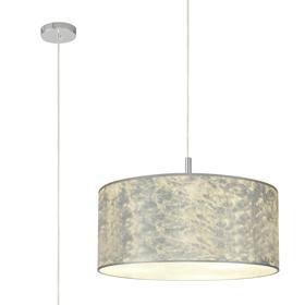 DK0819  Baymont 60cm 5 Light Pendant Polished Chrome, Silver Leaf